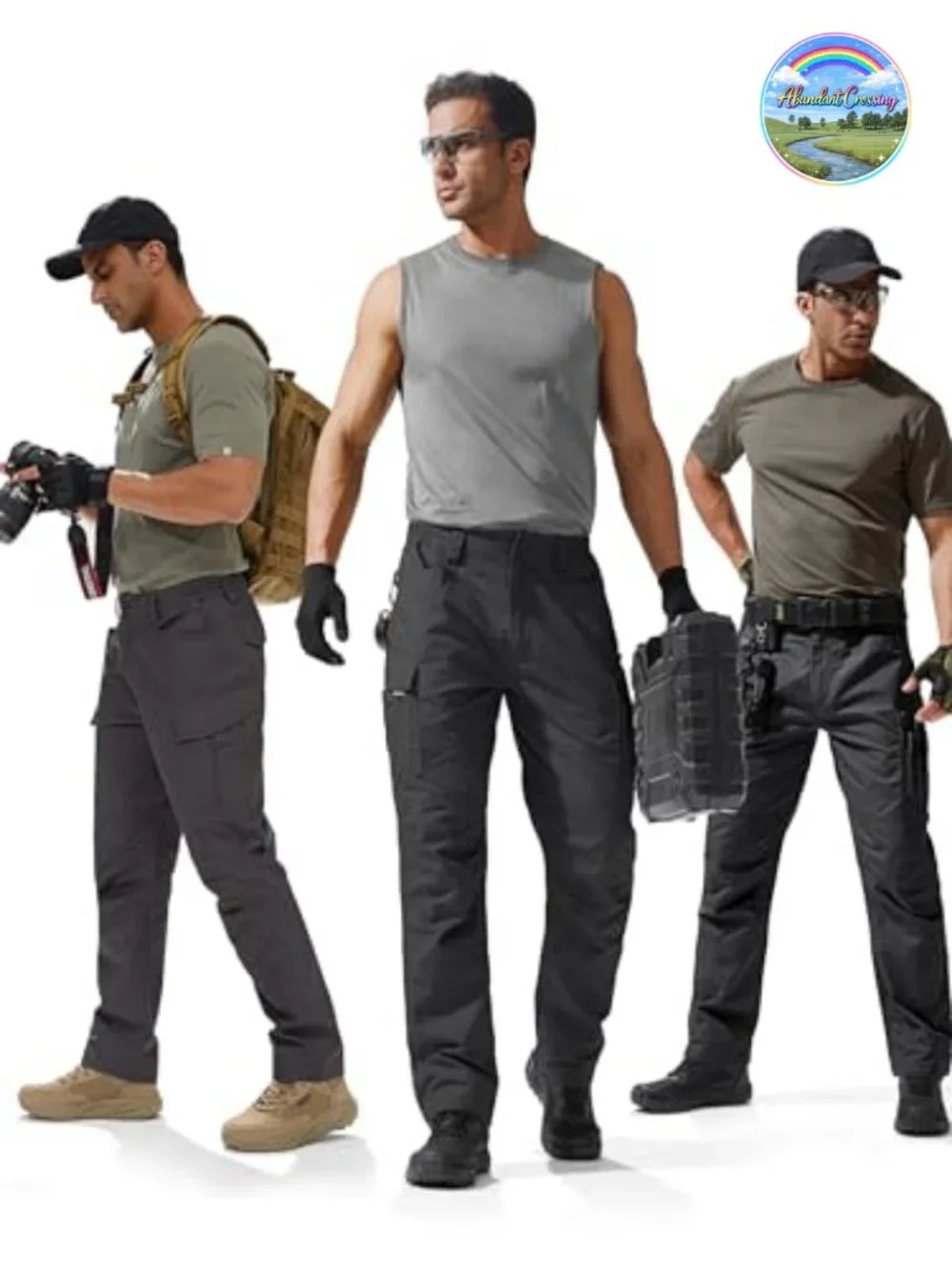 Men's Tactical Cargo Pants Ripstop Duty Work Hiking Trousers with Multi Pockets